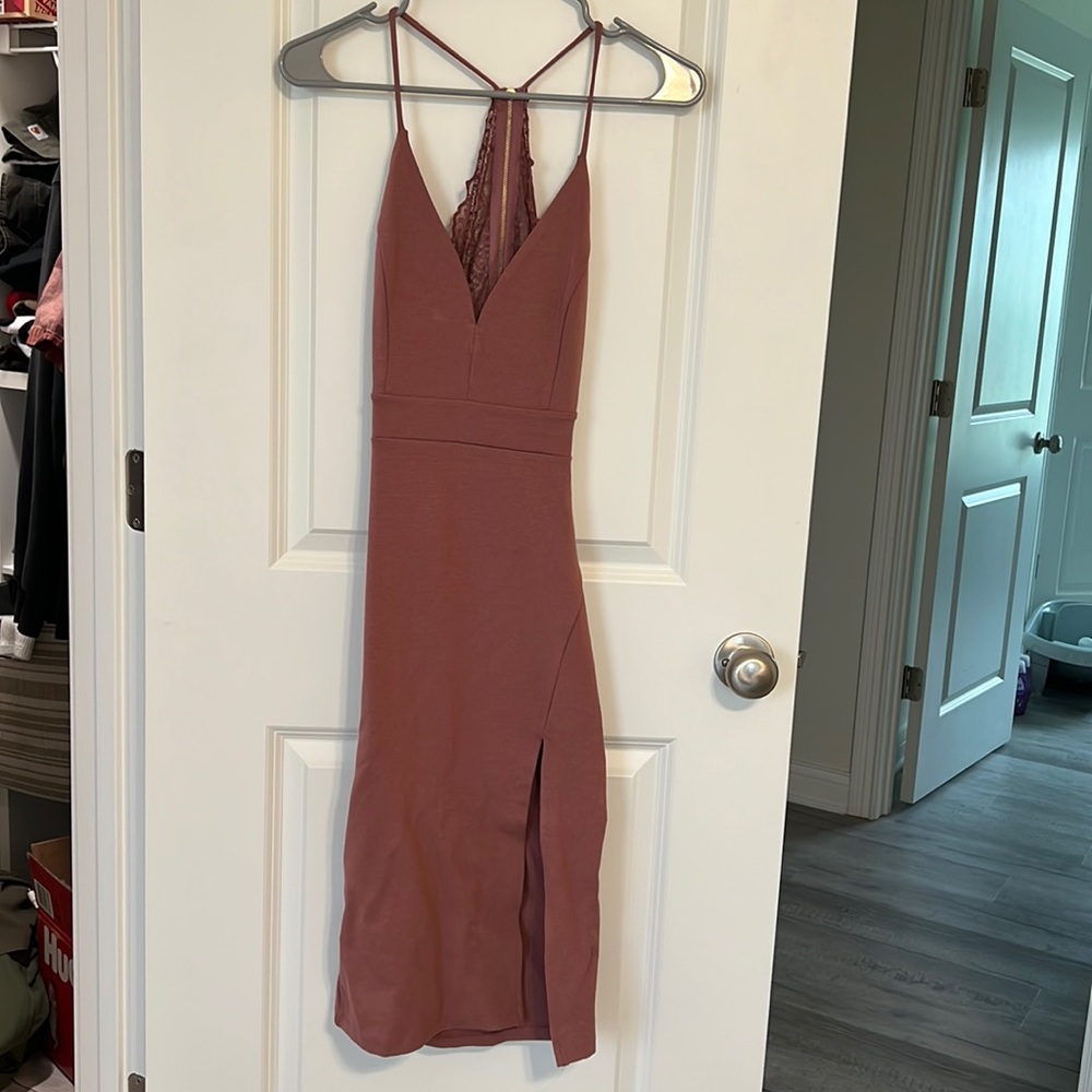 Open back Pink mini dress